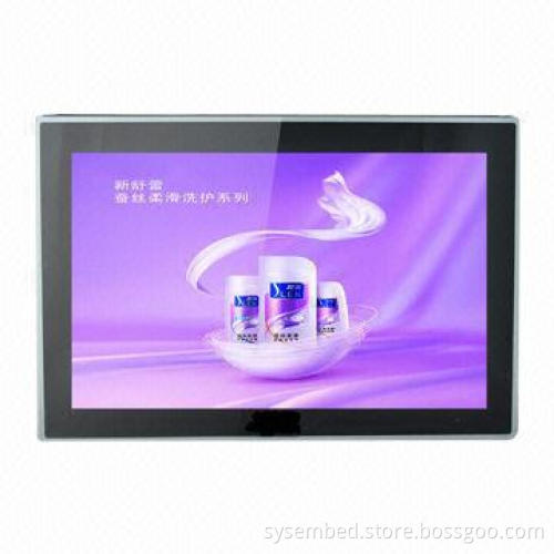 Wall mounting advertising media player, with optional WiFi and digital signage software